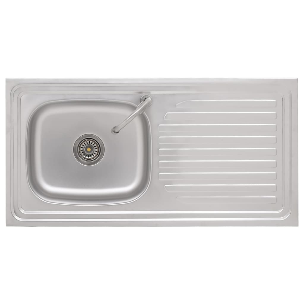 Lavello da Campeggio Vasca Singola con Rubinetto Acciaio Inox - homemem39