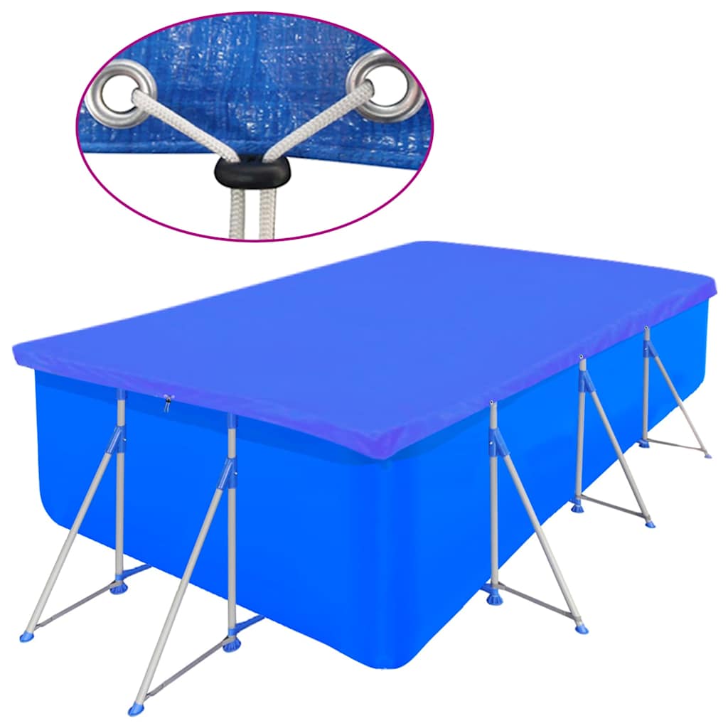 Coperture per Piscina 2 pz PE Rettangolari 90 g/mq
