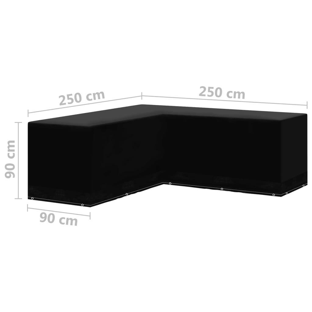 Teli per Mobili da Giardino 2 pz a L 12 Occhielli 250x250x90 cm | homemem39