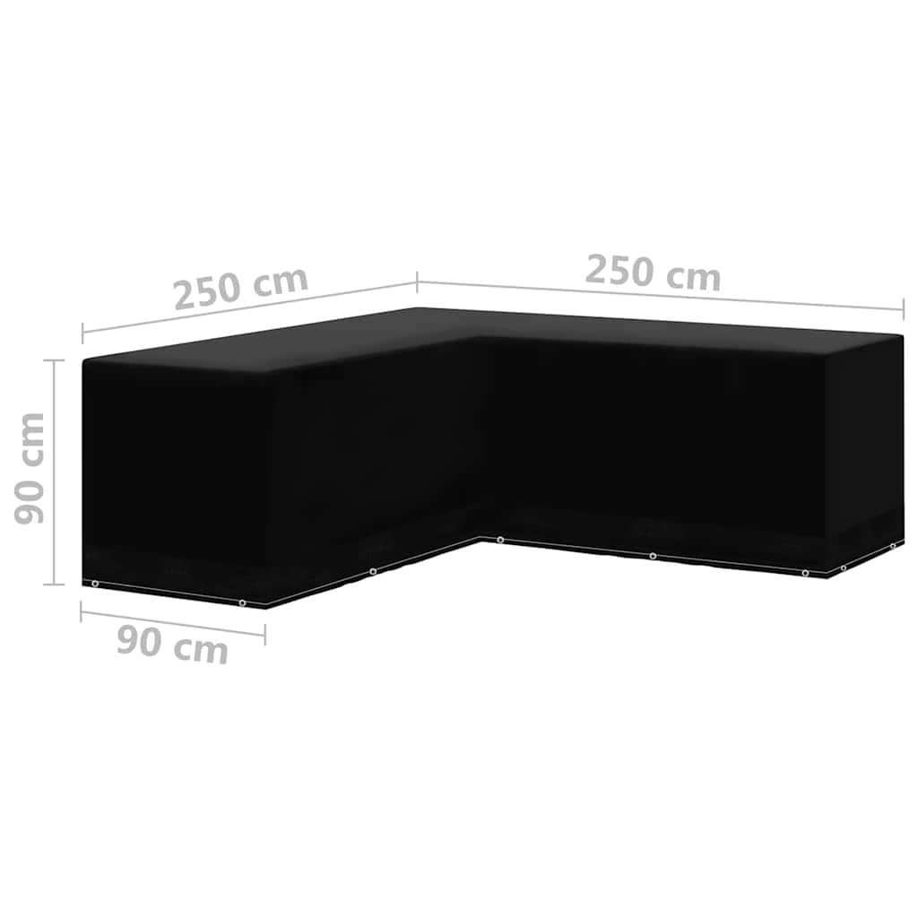 Teli per Mobili da Giardino 2 pz a L 12 Occhielli 250x250x90 cm