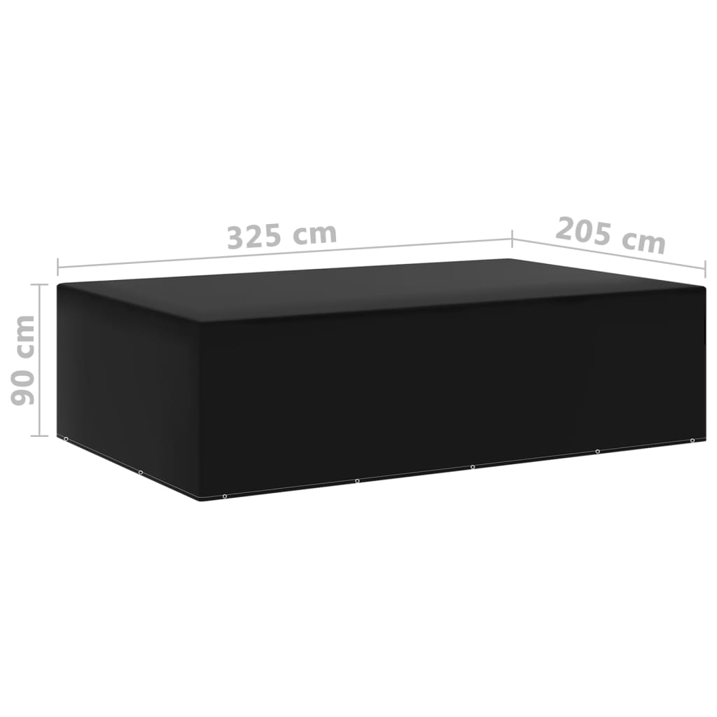 Coperture Arredi Giardino 2 pz 12 Occhielli 325x205x90 cm | homemem39