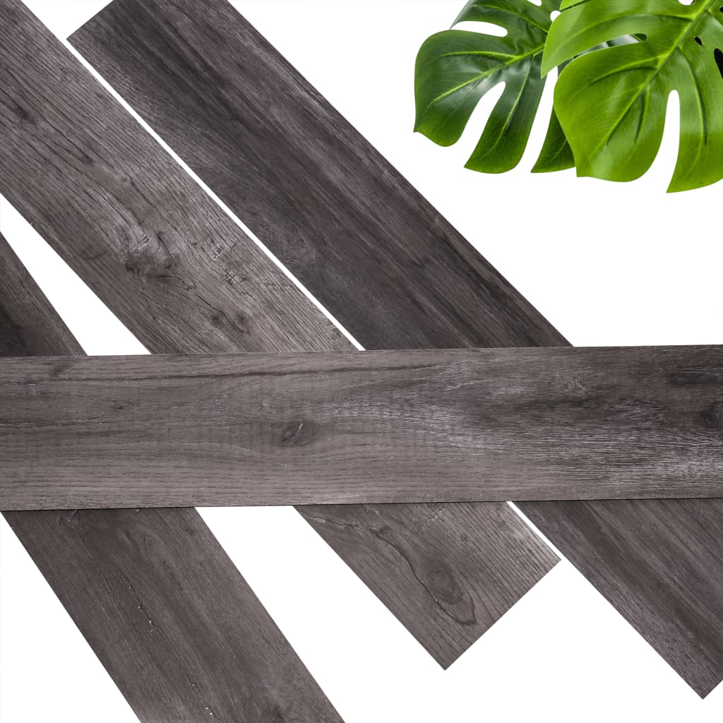 WallArt 30 pz Assi effetto legno GL-WA33 Barnwood Rovere Nero carbone