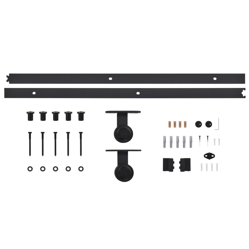 Porta Scorrevole con Kit Montaggio Vetro ESG Alluminio 76x205cm