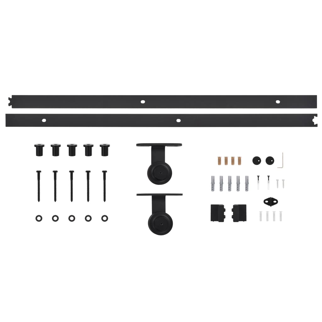 Porta Scorrevole e Kit Montaggio Vetro ESG Alluminio 102x205cm