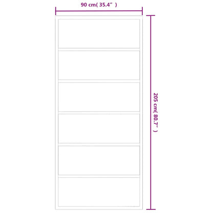 Porta Scorrevole con Kit Montaggio Vetro ESG Alluminio 90x205cm