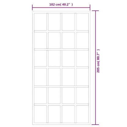 Porta Scorrevole e Kit Montaggio Vetro ESG Alluminio 102x205cm