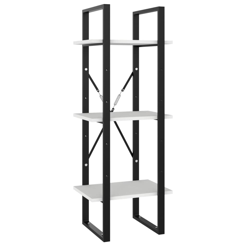 Libreria a 5 Ripiani Bianca 40x30x175 cm in Legno Multistrato | homemem39