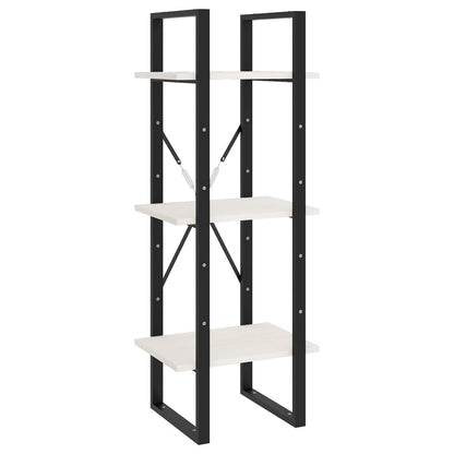 Libreria a 5 Ripiani Bianca 40x30x175 cm in Legno di Pino | homemem39