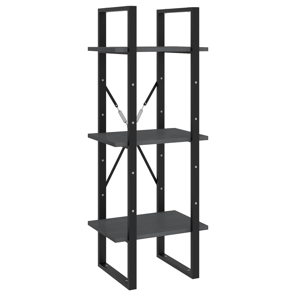 Libreria a 5 Ripiani Grigia 40x30x175 cm in Legno di Pino | homemem39