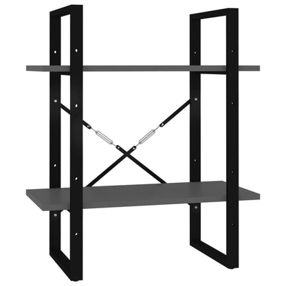 Libreria a 5 Ripiani Grigia 60x30x175 cm in Legno Multistrato