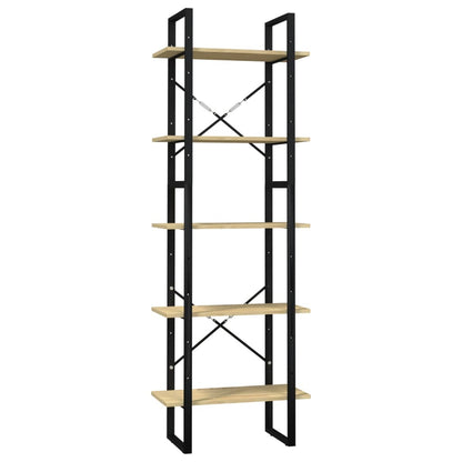 Libreria a 5 Ripiani 60x30x175 cm in Legno Massello di Pino | homemem39