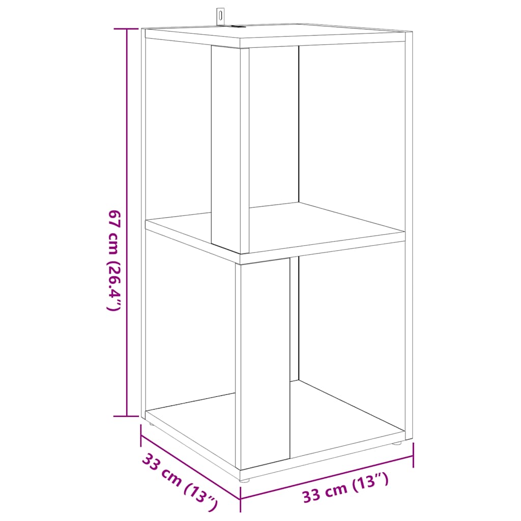 Armadio Angolare Nero 33x33x67 cm in Truciolato