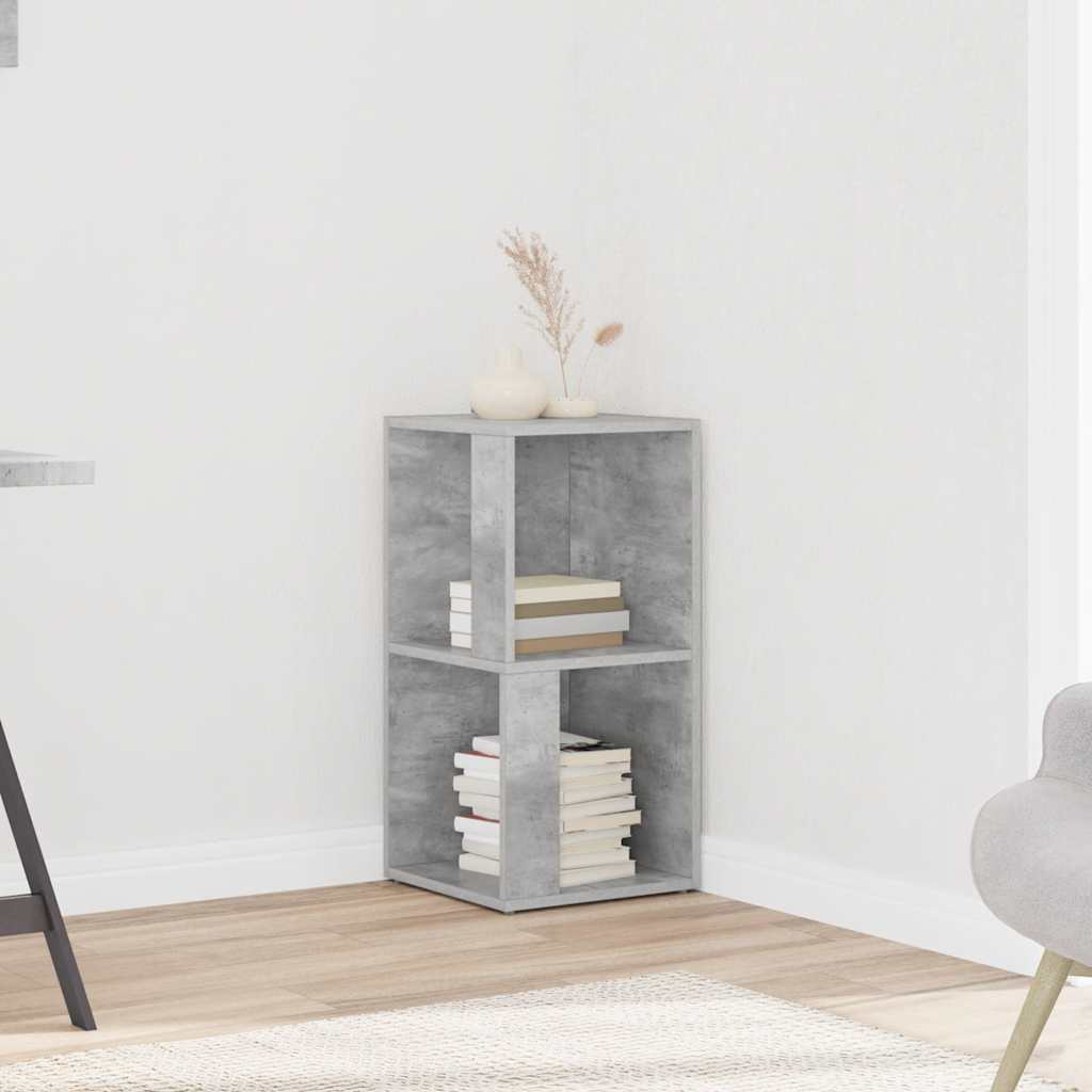 Armadio Angolare Grigio Cemento 33x33x67 cm in Truciolato