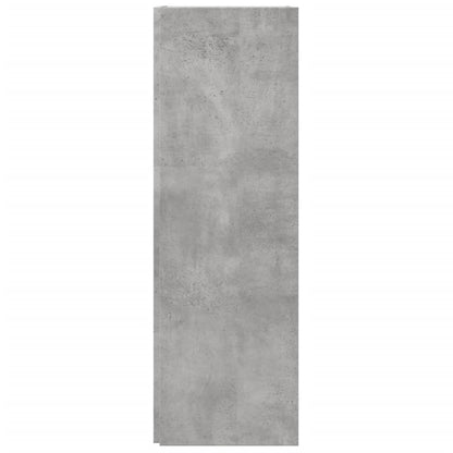 Armadio Angolare Grigio Cemento 33x33x100 cm in Truciolato