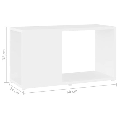 Mobile Porta TV Bianco 60x24x32 cm in Legno Multistrato | homemem39