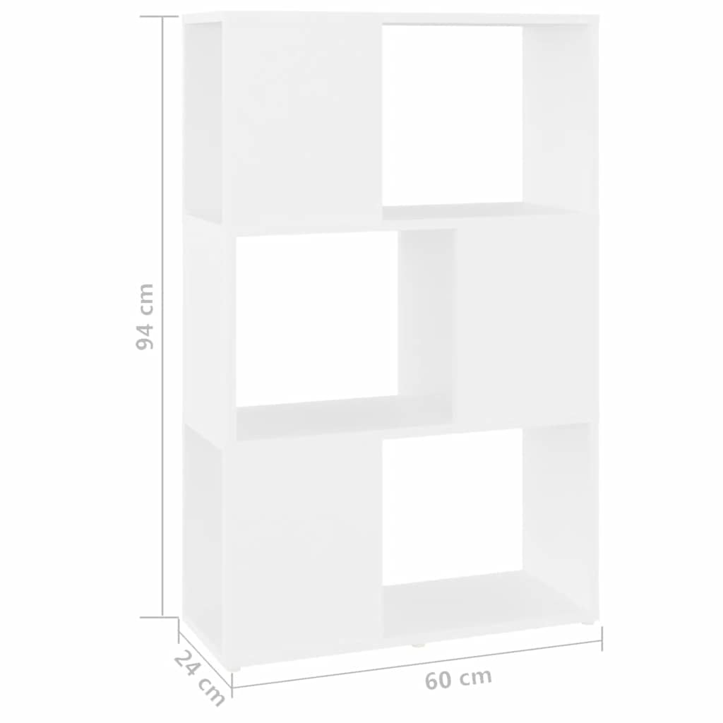 Libreria/Divisorio Bianco 60x24x96 cm in Legno Multistrato | homemem39