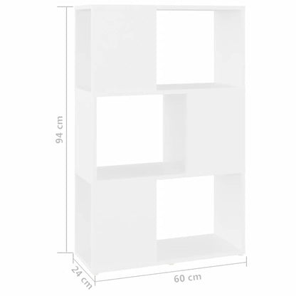 Libreria/Divisorio Bianco 60x24x96 cm in Legno Multistrato | homemem39