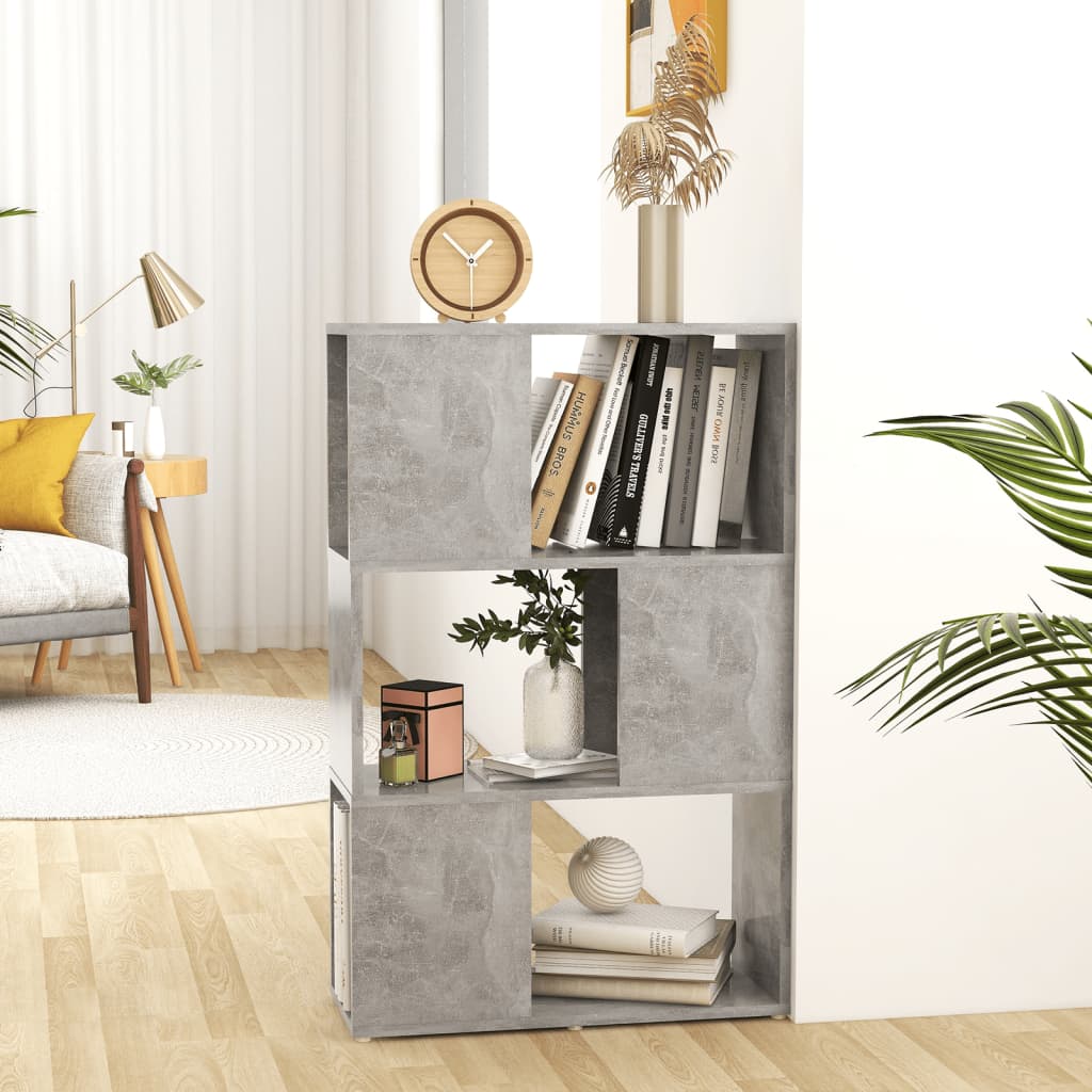 Libreria/Divisorio Grigio Cemento 60x24x94 cm in Truciolato