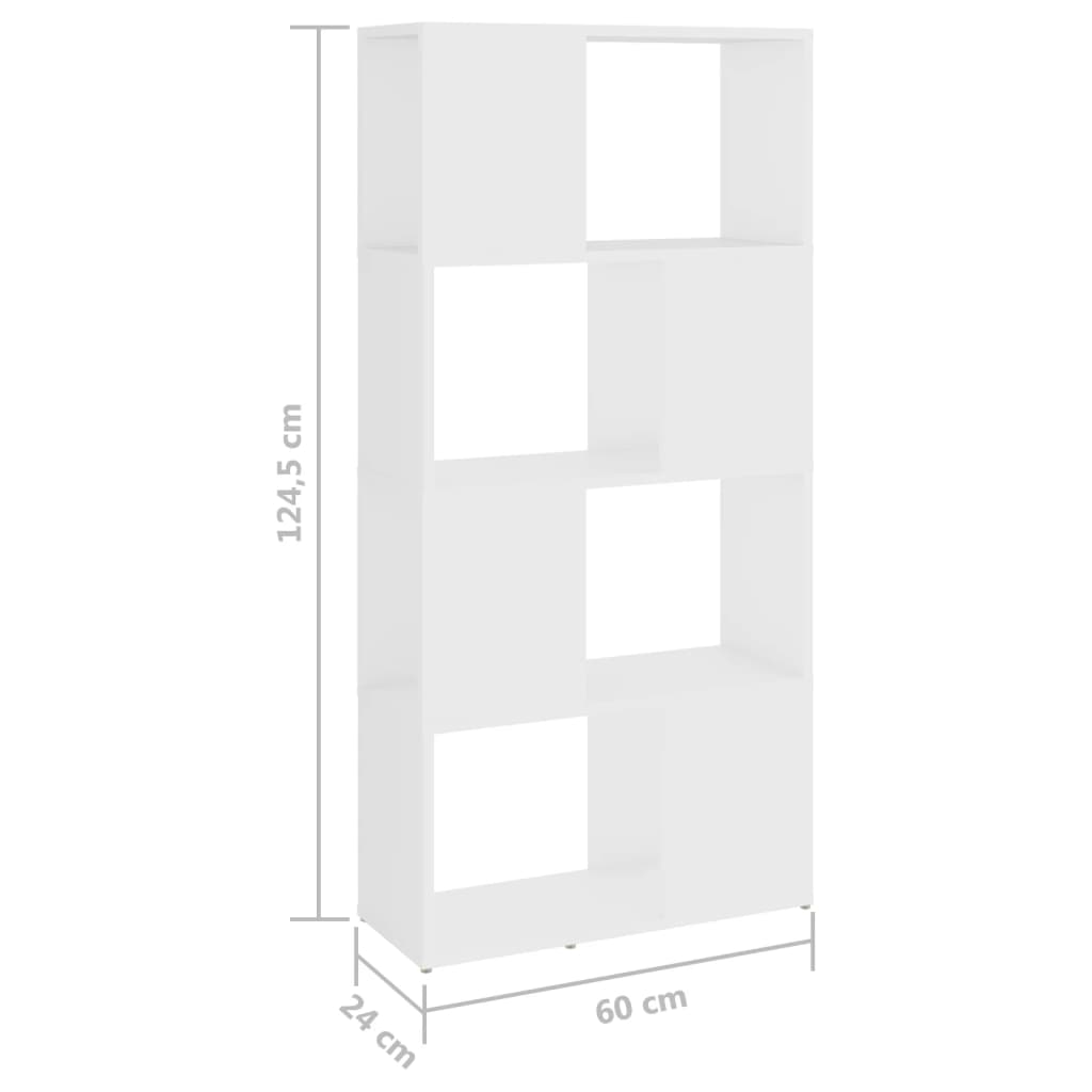 Libreria/Divisorio Bianco 60x24x124,5 cm in Truciolato | homemem39