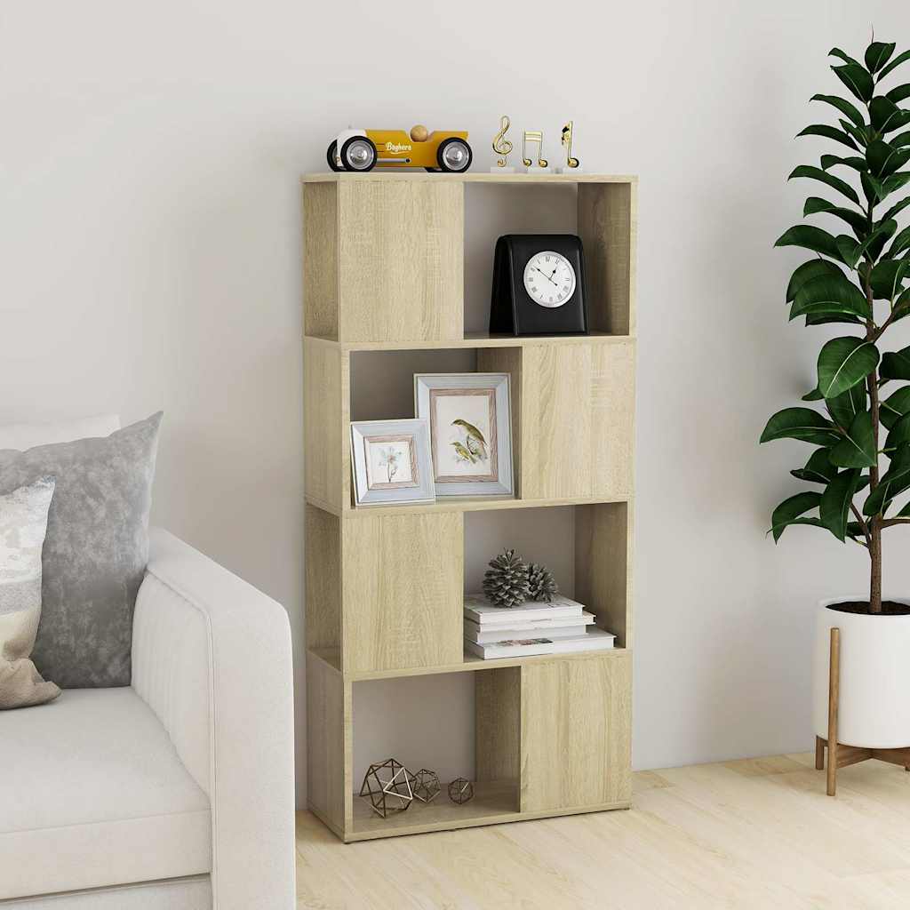 Libreria/Divisorio Rovere Sonoma 60x24x124,5 cm in Truciolato