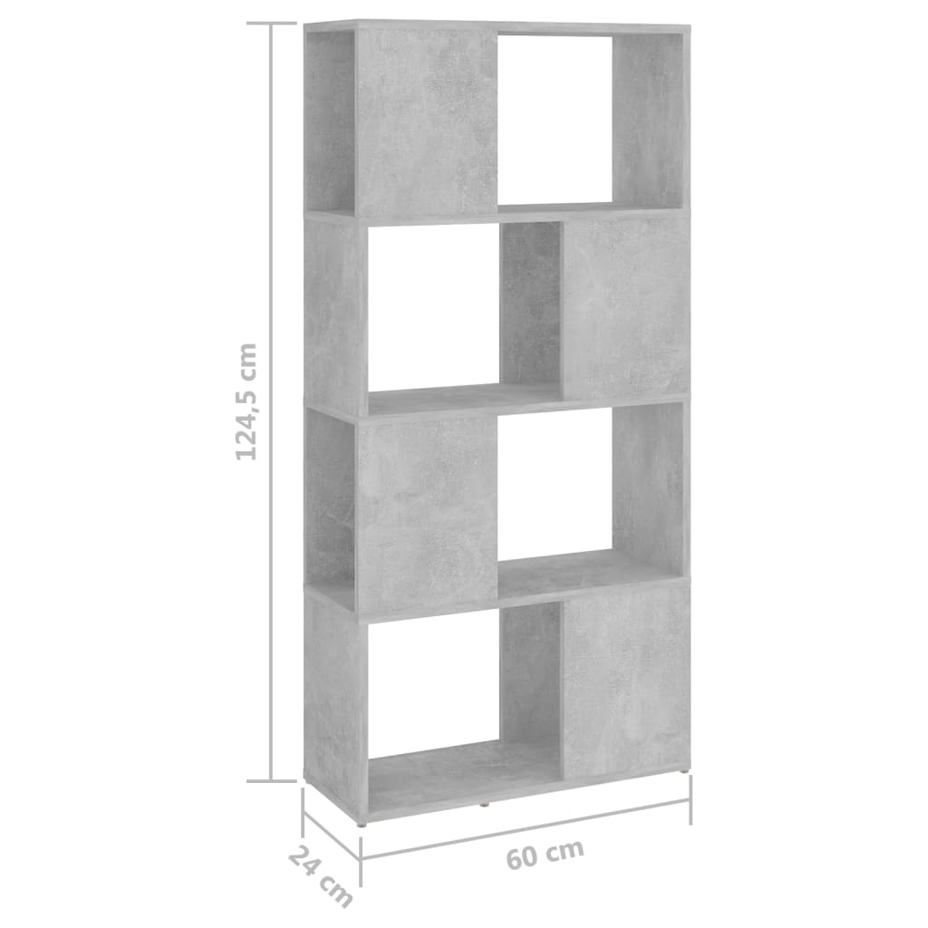 Libreria/Divisorio Grigio Cemento 60x24x124,5 cm | homemem39