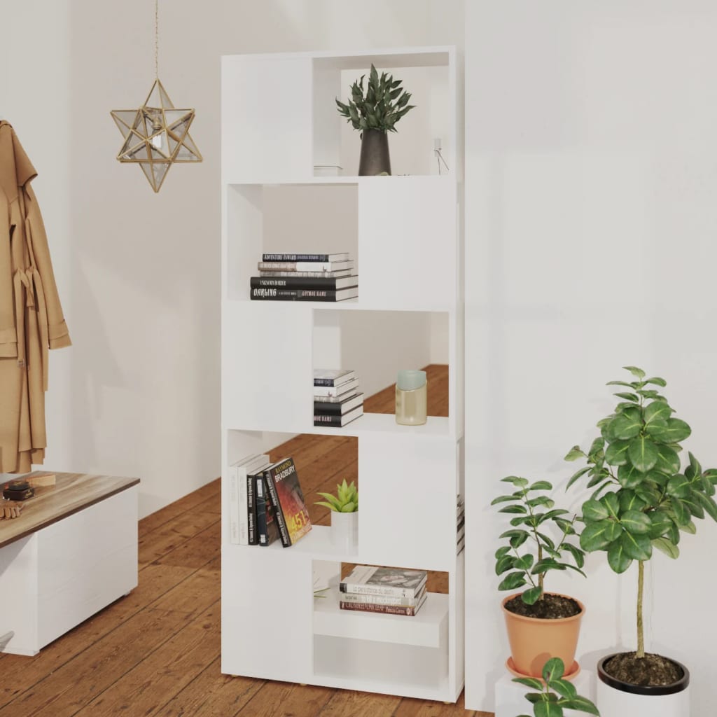 Libreria/Divisorio Bianco 60x24x155 cm in Truciolato | homemem39