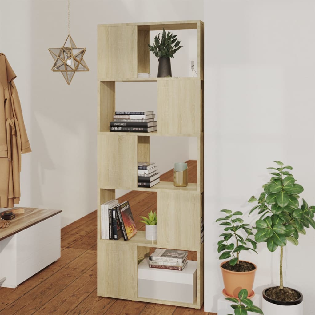 Libreria/Divisorio Rovere Sonoma 60x24x155 cm | homemem39