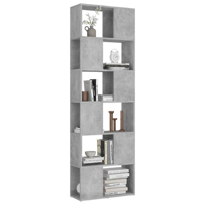 Libreria/Divisorio Grigio Cemento 60x24x186 cm in Truciolato