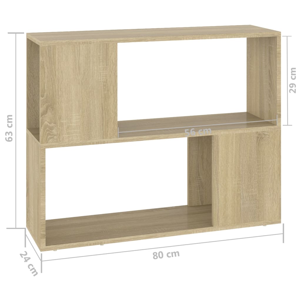 Mobile Porta TV Rovere Sonoma 80x24x63 cm in Truciolato | homemem39