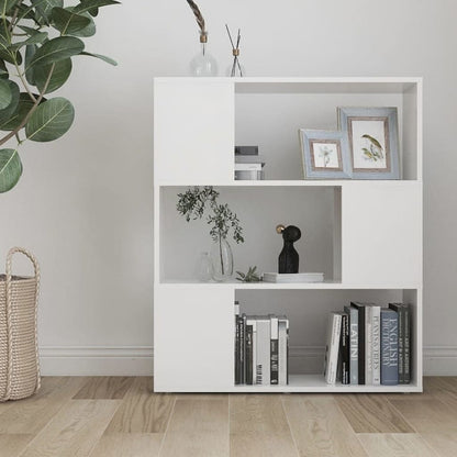 Libreria/Divisorio Bianco 80x24x94 cm in Legno Multistrato | homemem39