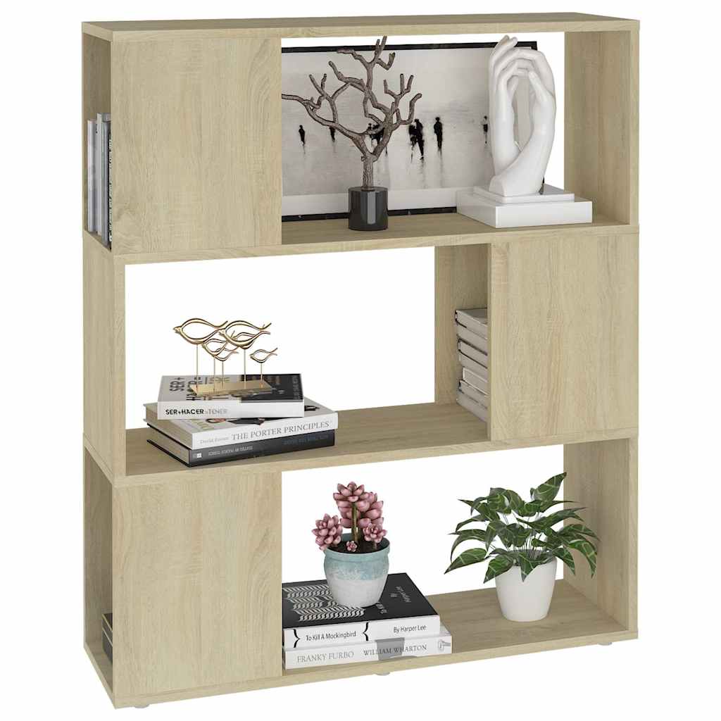 Libreria/Divisorio Rovere Sonoma 80x24x94 cm in Truciolato