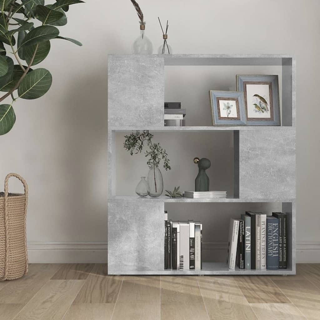 Libreria/Divisorio Grigio Cemento 80x24x94 cm in Truciolato | homemem39