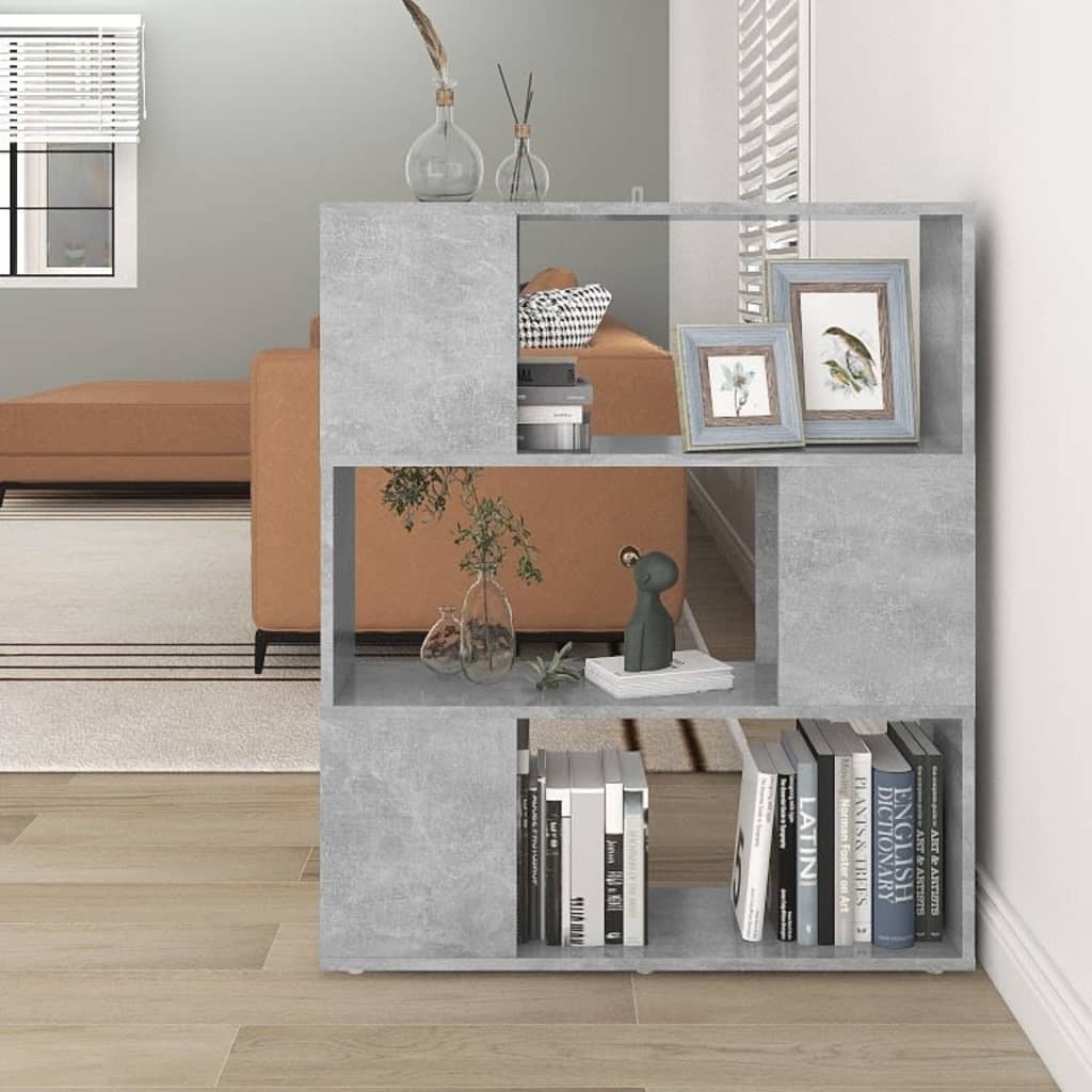 Libreria/Divisorio Grigio Cemento 80x24x94 cm in Truciolato | homemem39