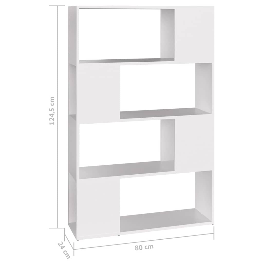 Libreria/Divisorio Bianco 80x24x124,5 cm in Truciolato | homemem39