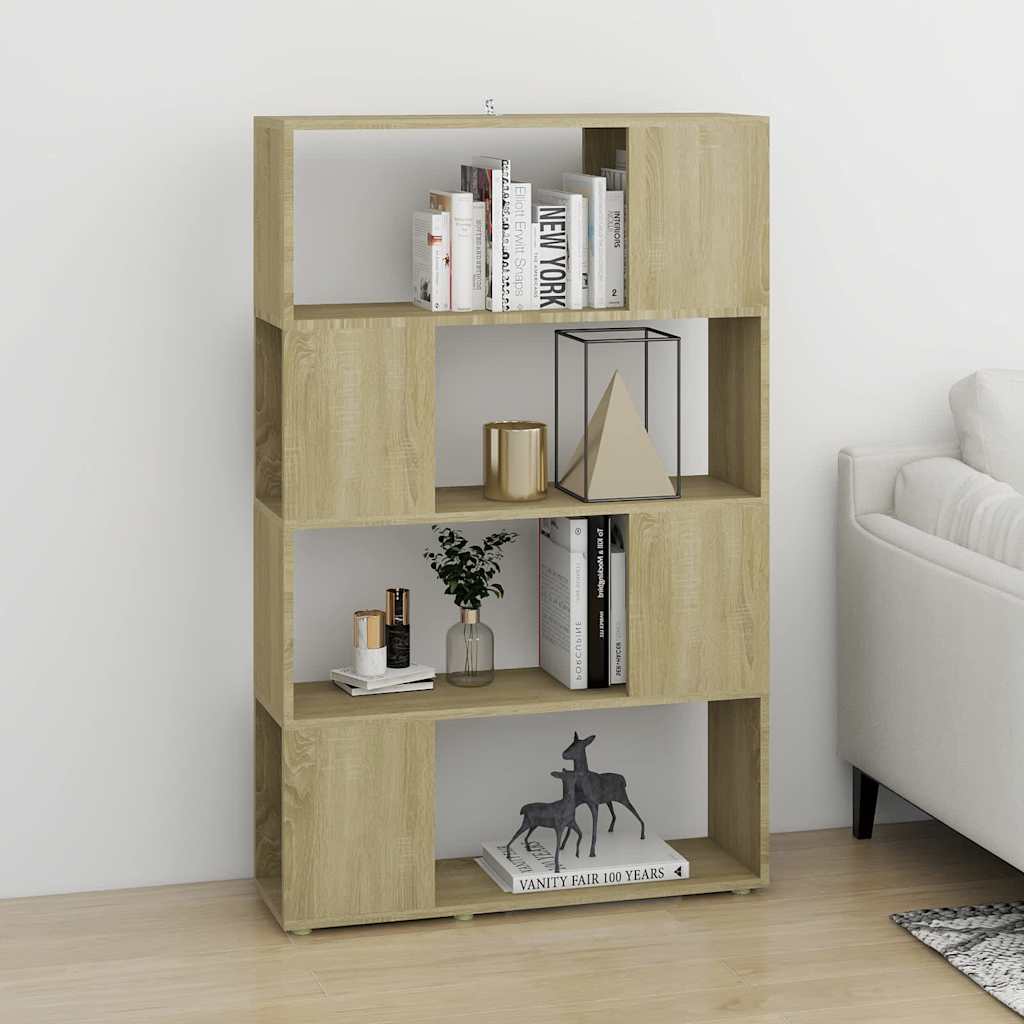 Libreria/Divisorio Rovere Sonoma 80x24x124,5 cm in Truciolato