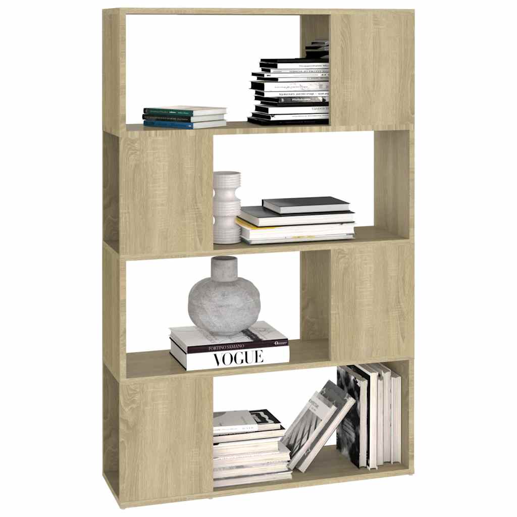 Libreria/Divisorio Rovere Sonoma 80x24x124,5 cm in Truciolato