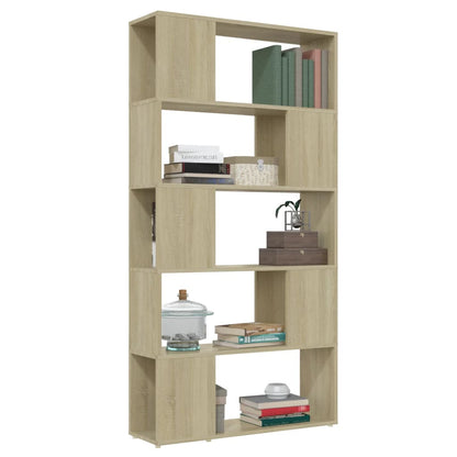 Libreria Divisorio Rovere Sonoma 80x24x155 cm in Truciolato | homemem39