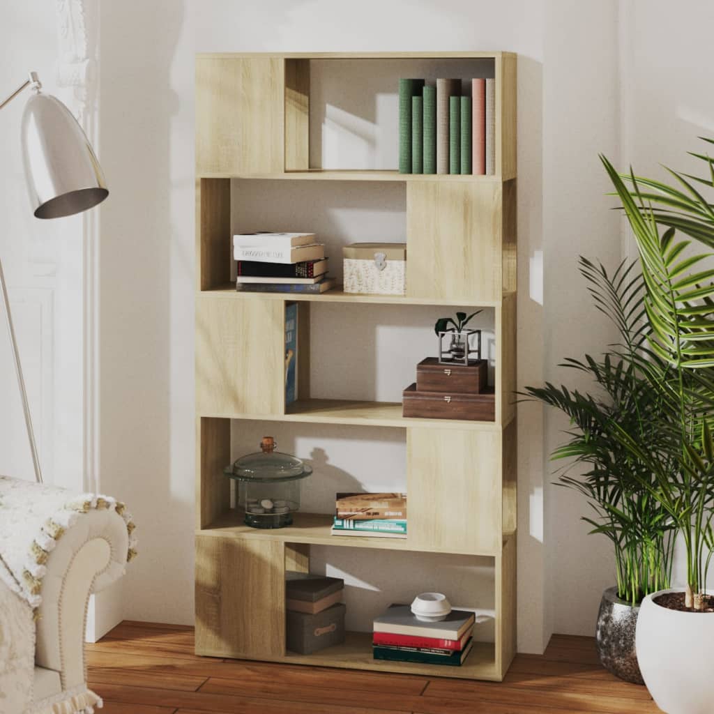 Libreria Divisorio Rovere Sonoma 80x24x155 cm in Truciolato | homemem39