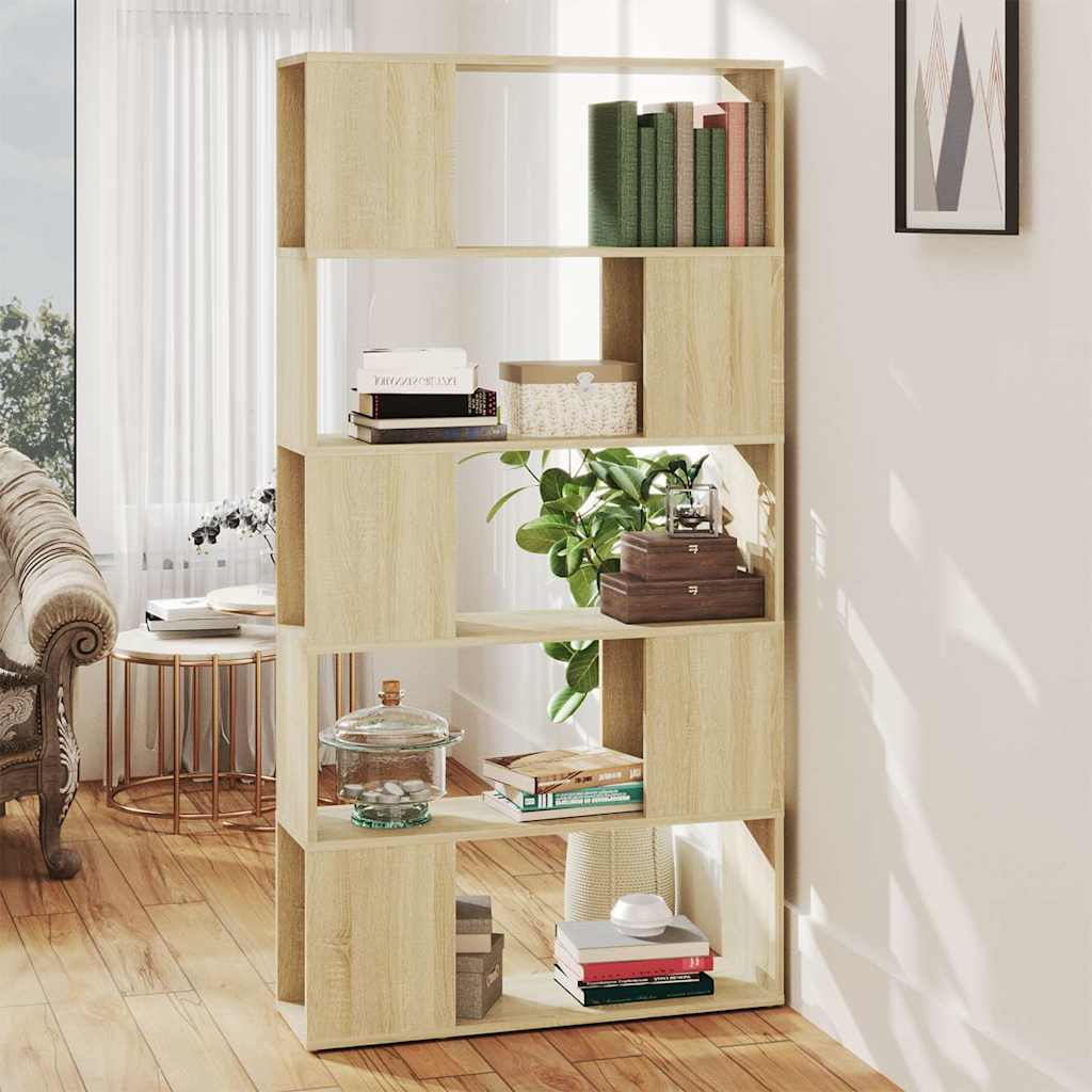 Libreria Divisorio Rovere Sonoma 80x24x155 cm in Truciolato
