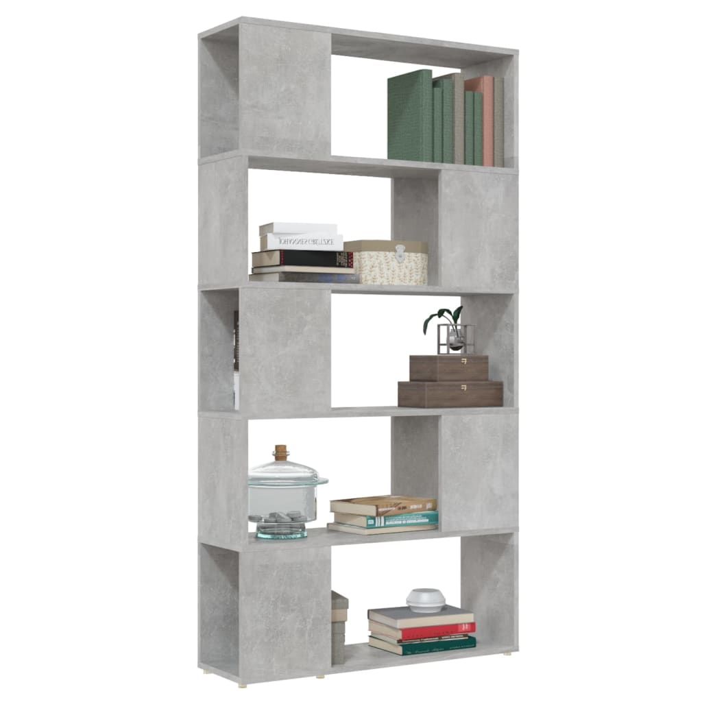 Libreria/Divisorio Grigio Cemento 80x24x155 cm in Truciolato | homemem39