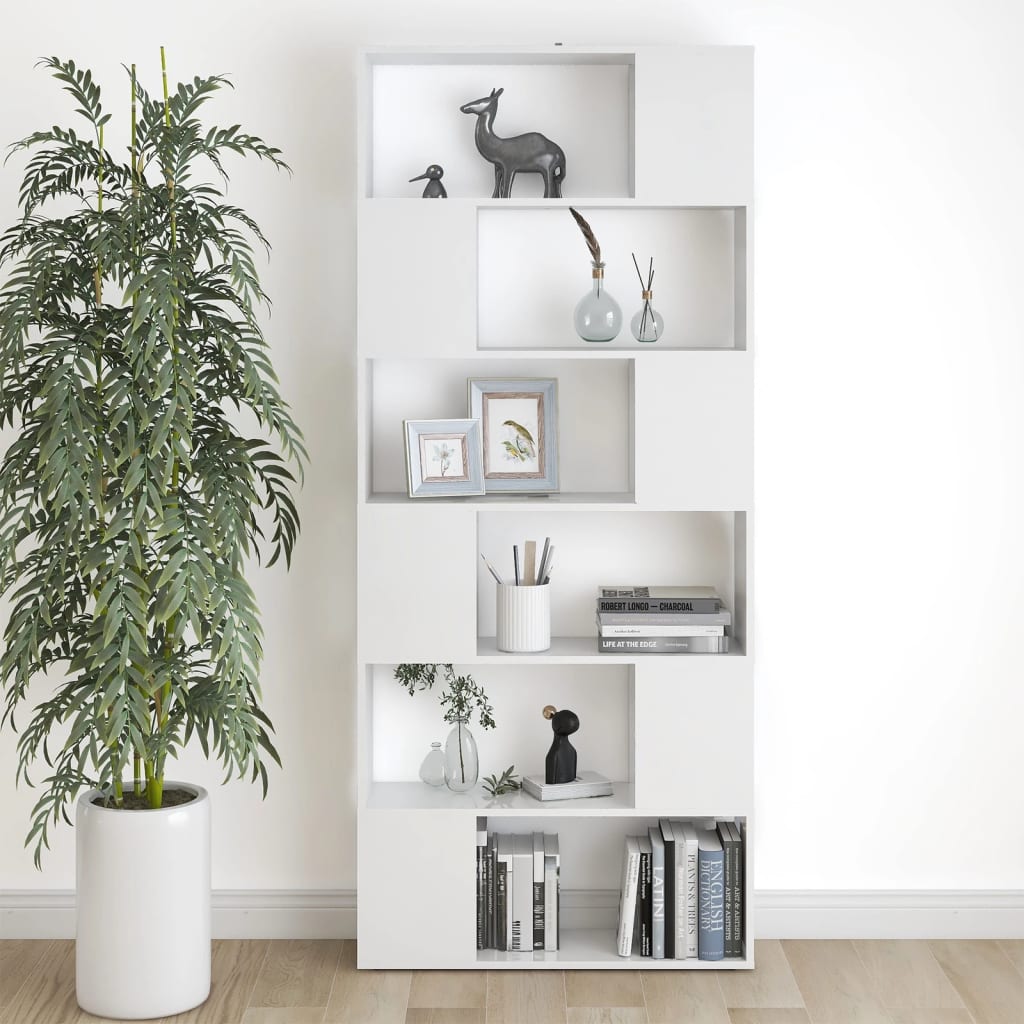 Libreria/Divisorio Bianco 80x24x186 cm in Truciolato | homemem39