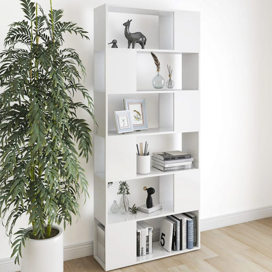 Libreria/Divisorio Bianco 80x24x186 cm in Truciolato | homemem39