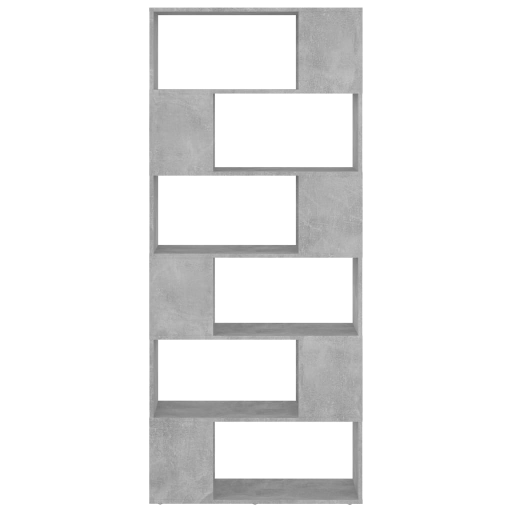 Libreria/Divisorio Grigio Cemento 80x24x186 cm in Truciolato | homemem39