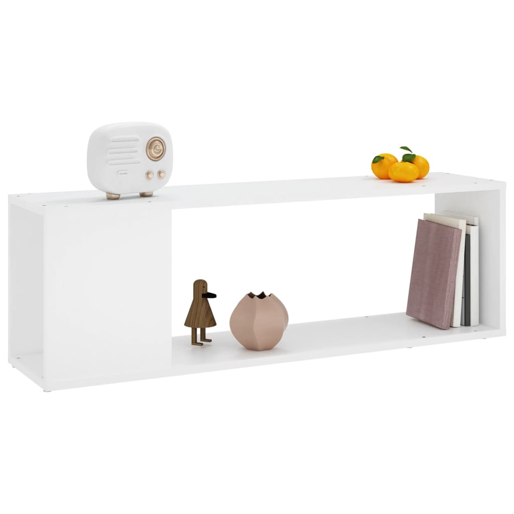 Mobile Porta TV Bianco 100x24x32 cm in Legno Multistrato | homemem39