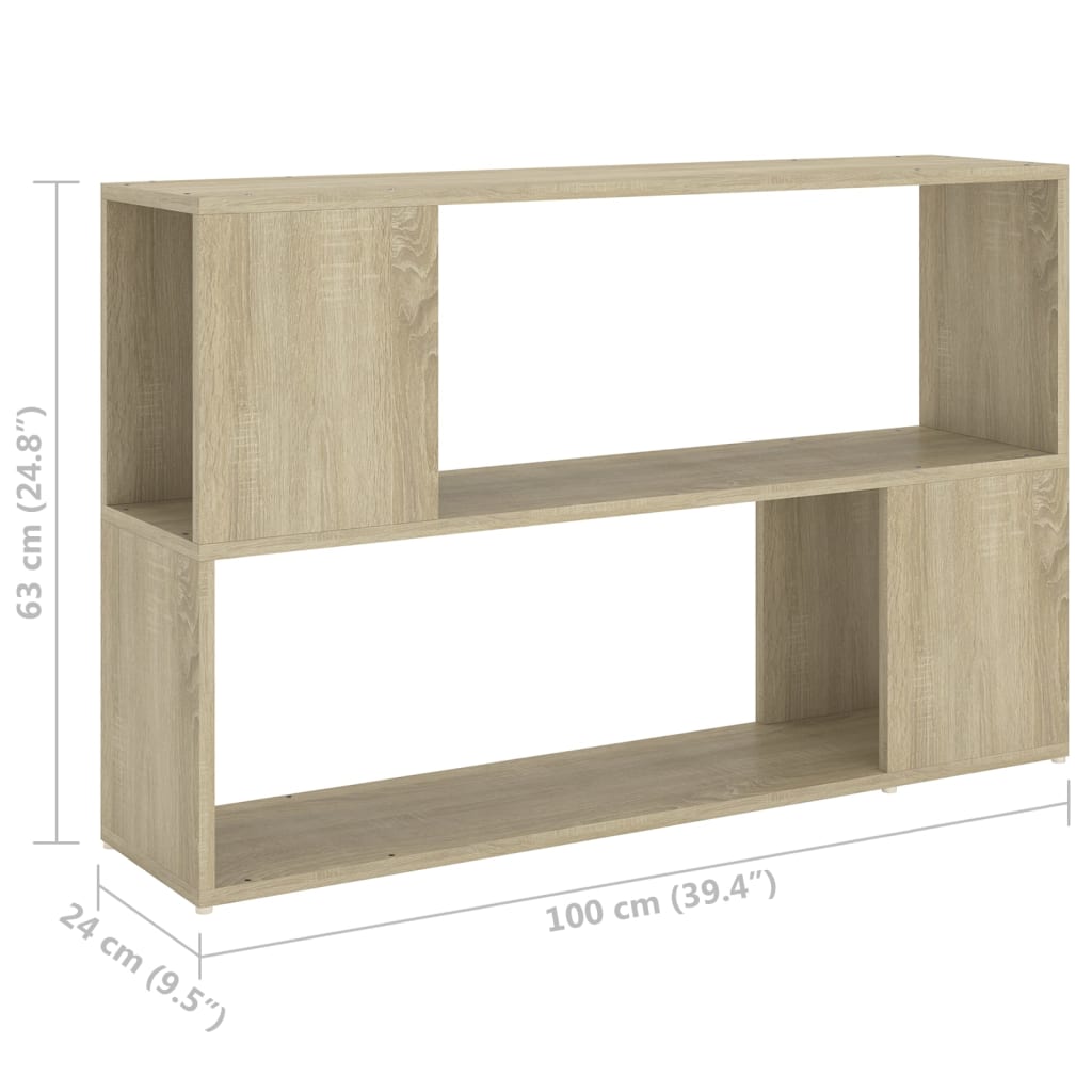 Libreria Rovere Sonoma 100x24x63 cm in Truciolato - homemem39