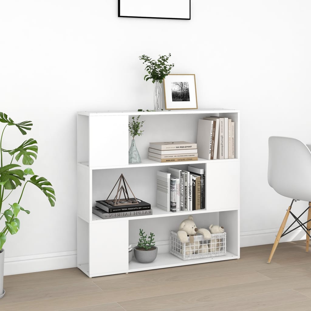 Libreria/Divisorio Bianco 100x24x94 cm | homemem39