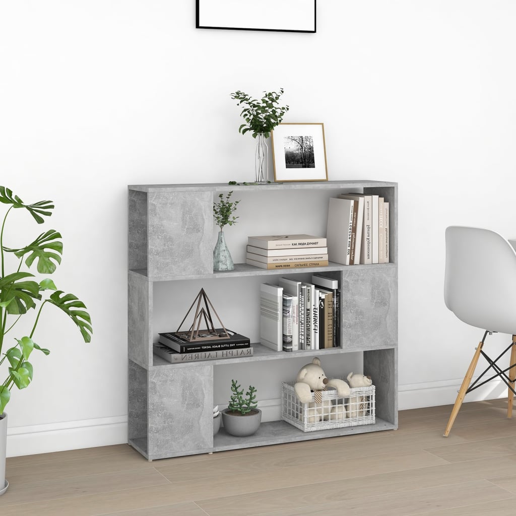 Libreria/Divisorio Grigio Cemento 100x24x94 cm
