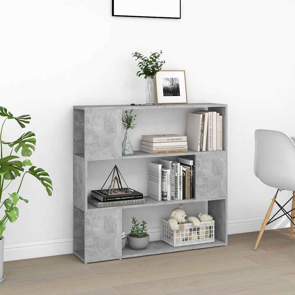 Libreria/Divisorio Grigio Cemento 100x24x94 cm