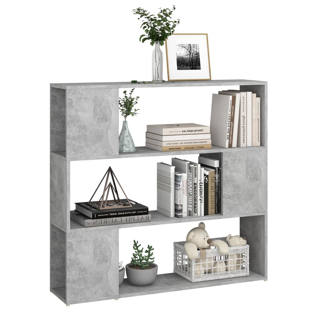 Libreria/Divisorio Grigio Cemento 100x24x94 cm