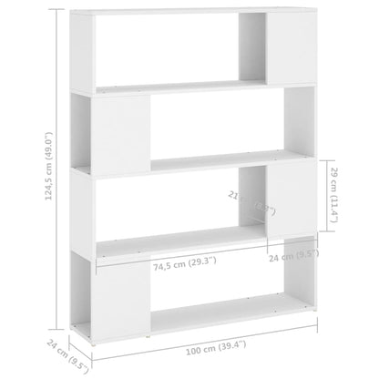 Libreria/Divisorio Bianco 100x24x124 cm | homemem39